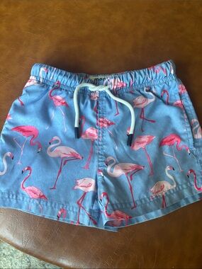 Maamgic Flamingo Bathing Suit Shorts Swim Trunks 2T Blue